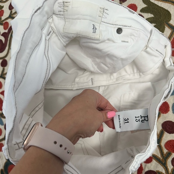 R13 Shelley Jeans bale white size 31 - Picture 10 of 12